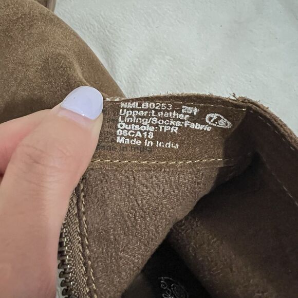 Naughty Monkey Crimson Boots Size 7.5 Brown Leather Studded Straps Western Boho - Picture 9 of 9